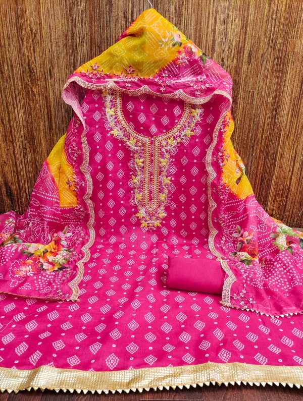 DESIGNER SUITS DS CHANDERI SUITS MATERIALS ONLINE