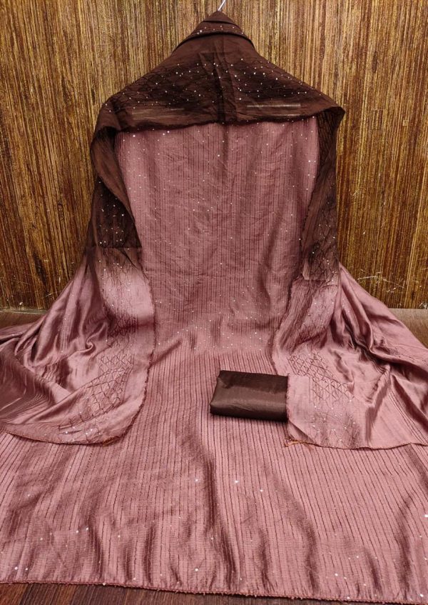DESIGNER SUITS DS DIABLE CHANDERI SHADED WORK SUITS