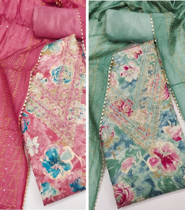 DESIGNER SUITS DS PV CHANDERI SALWAR SUITS
