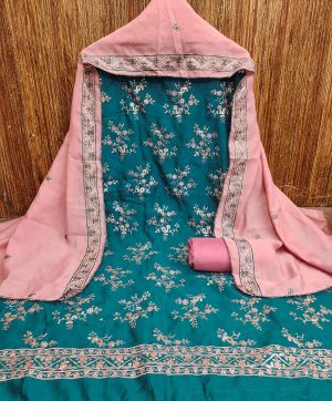 DESIGNER SUITS DS VICHITRA SILK BLUMING SUITS MATERIALS