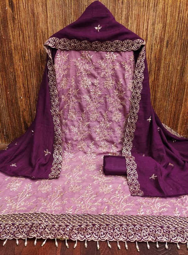 DESIGNER SUITS DS VICHITRA SILK SUITS MATERIALS