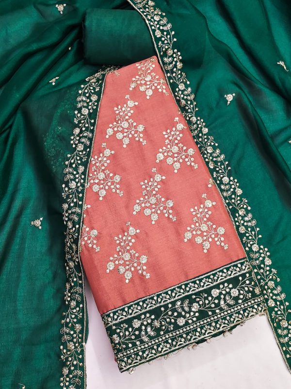 DESIGNER SUITS DS VICHITRA SILK SUITS MATERIALS