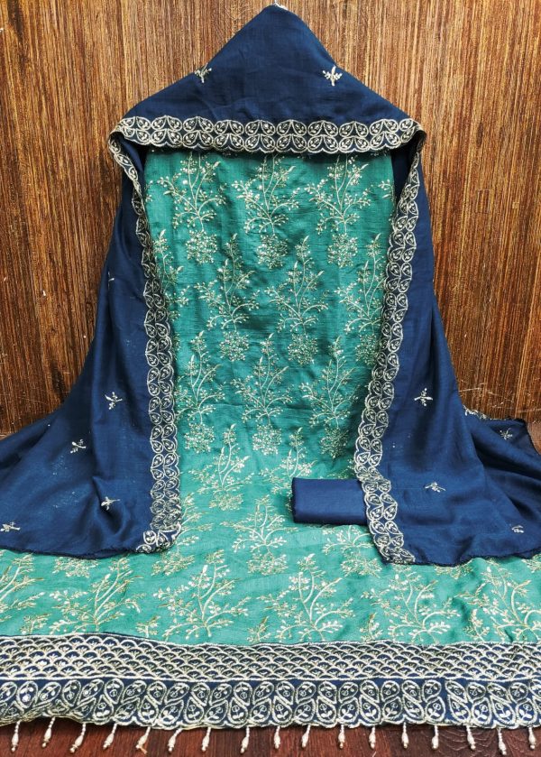 DESIGNER SUITS DS VICHITRA SILK SUITS MATERIALS