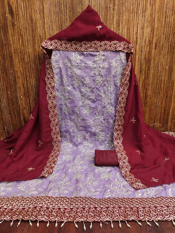 DESIGNER SUITS DS VICHITRA SILK SUITS MATERIALS
