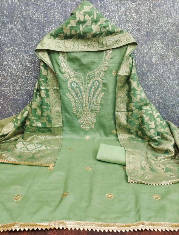 DESIGNER SUITS DS VICHITRA SILK WORK MATERIALS