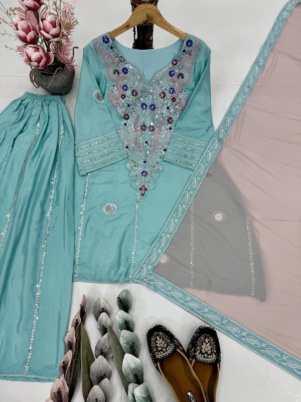 DHANI BOUTIQUE DB 003 B DESIGNER SHARARA SUITS
