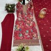 DHK 1353 D DESIGNER CHINON SILK SALWAR SUITS