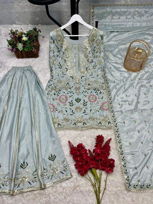 DHK 1354 A TRENDING PLAZZO SUITS MANUFACTURER