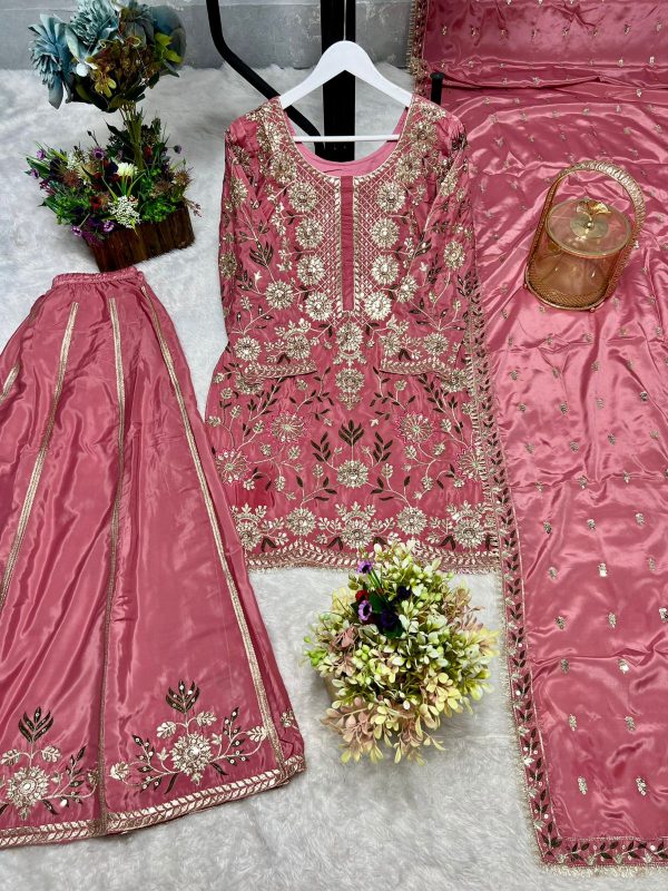 DHK 1354 C TRENDING PLAZZO SUITS MANUFACTURER