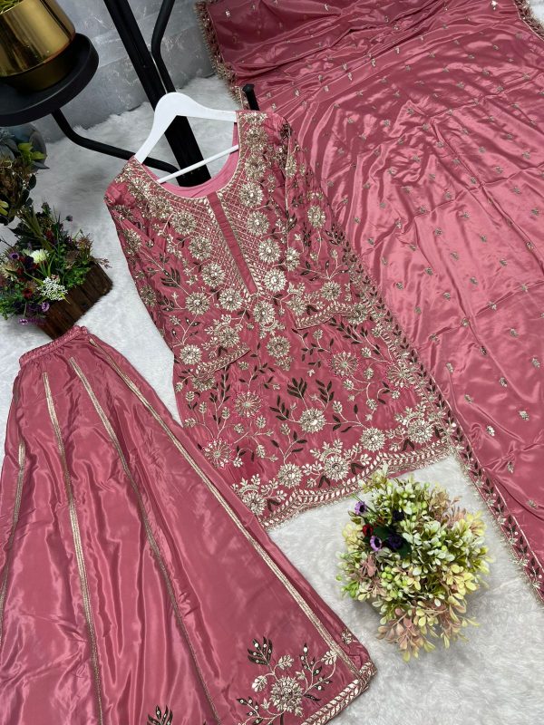 DHK 1354 C TRENDING PLAZZO SUITS MANUFACTURER