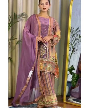 DHK 1359 DESIGNER CHINON PLAZZO SUITS