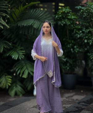 DHK 1361 B TRENDING PLAZZO SUITS WHOLESALE