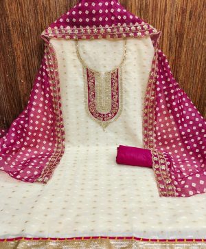 F 13 STUDIO CHANDERI SUITS MATERIALS IN SURAT