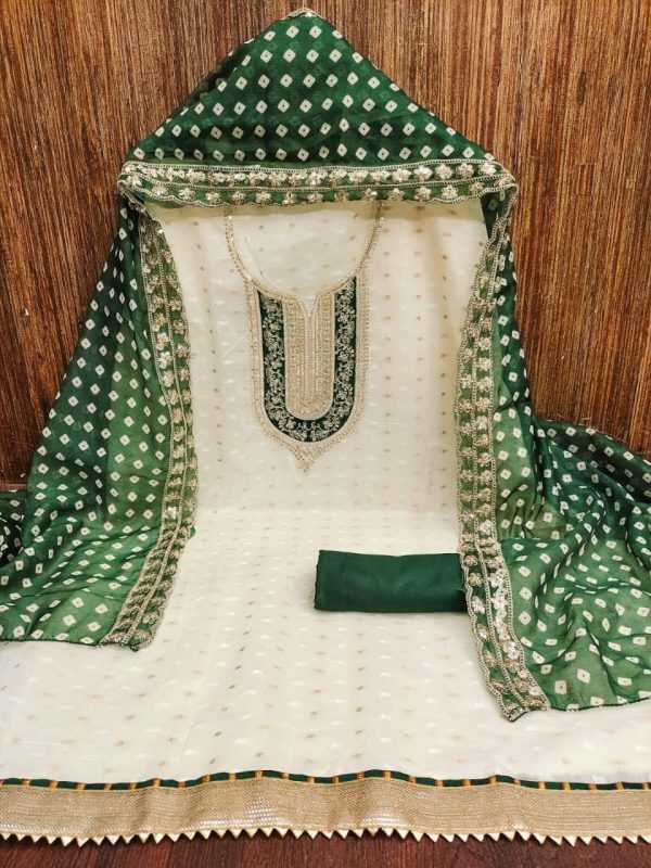F 13 STUDIO CHANDERI SUITS MATERIALS IN SURAT