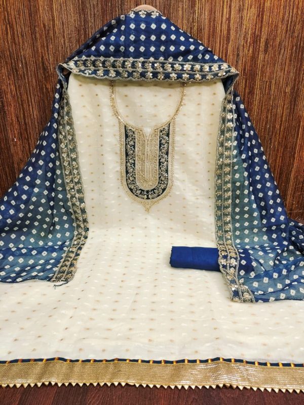 F 13 STUDIO CHANDERI SUITS MATERIALS IN SURAT