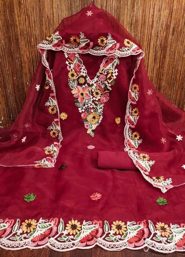 F 13 STUDIO ORGANZA SALWAR SUITS MATERIALS IN SURAT