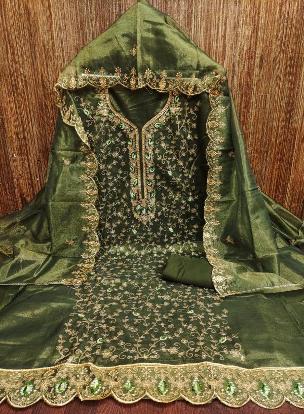 F 13 STUDIO ORGANZA SILK WORK SUITS MATERIALS
