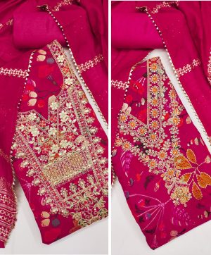 F 13 STUDIO PV CHANDERI PRINTED SUITS MATERIALS