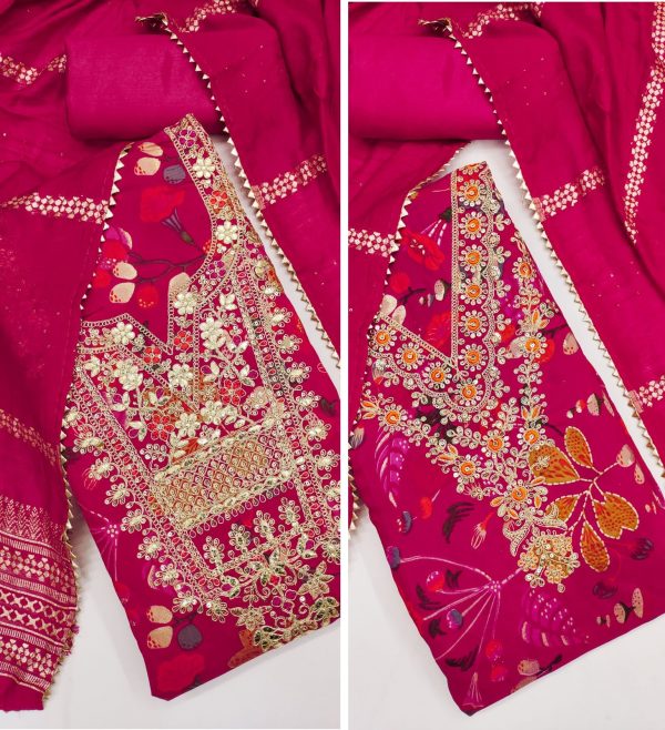 F 13 STUDIO PV CHANDERI PRINTED SUITS MATERIALS