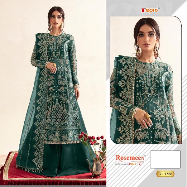 FEPIC C 1758 ROSEMEEN ORGANZA SALWAR KAMEEZ