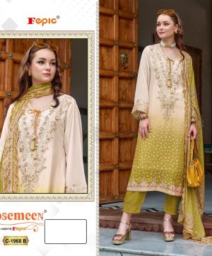 FEPIC C 1968 B ROSEMEEN PAKISTANI SUITS WHOLESALE