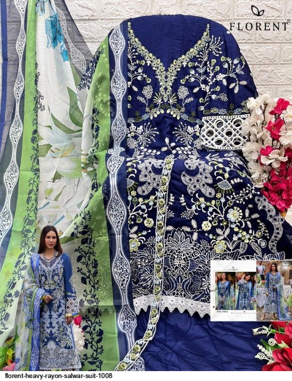 FLORENT 1008 A RAYON SALWAR SUITS WHOLESALE