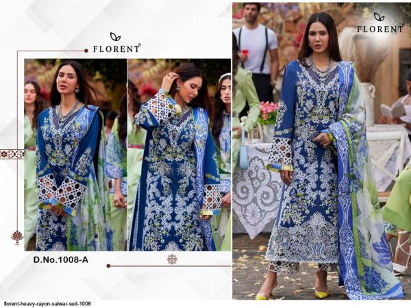 FLORENT 1008 A RAYON SALWAR SUITS WHOLESALE