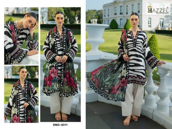 HAZZEL 0311 COTTON EMBROIDERED SALWAR SUITS