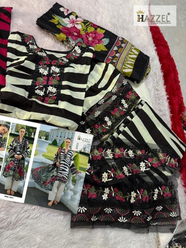 HAZZEL 0311 COTTON EMBROIDERED SALWAR SUITS