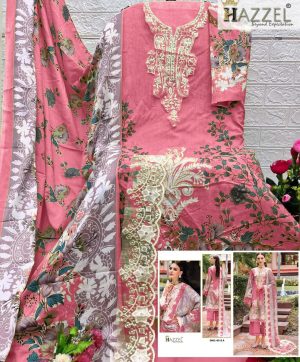 HAZZEL 0312 A COTTON EMBROIDERED PAKISTANI SUITS