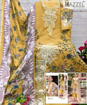 HAZZEL 0312 B COTTON EMBROIDERED PAKISTANI SUITS