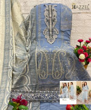 HAZZEL 0337 COTTON PAKISTANI SALWAR SUITS
