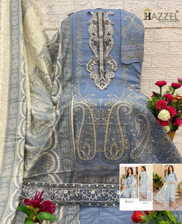 HAZZEL 0337 COTTON PAKISTANI SALWAR SUITS