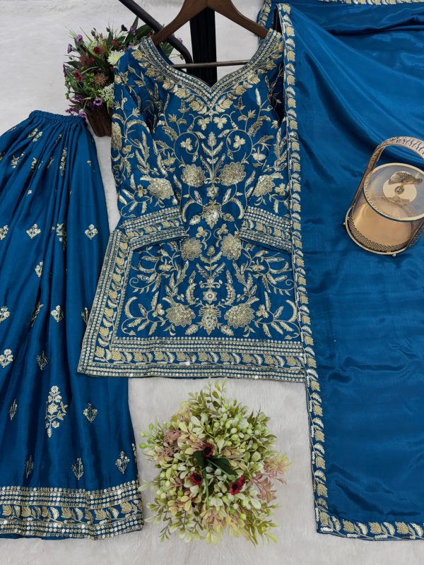 HK 1709 DESIGNER PLAZZO SUITS WHOLESALE