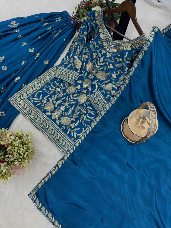 HK 1709 DESIGNER PLAZZO SUITS WHOLESALE