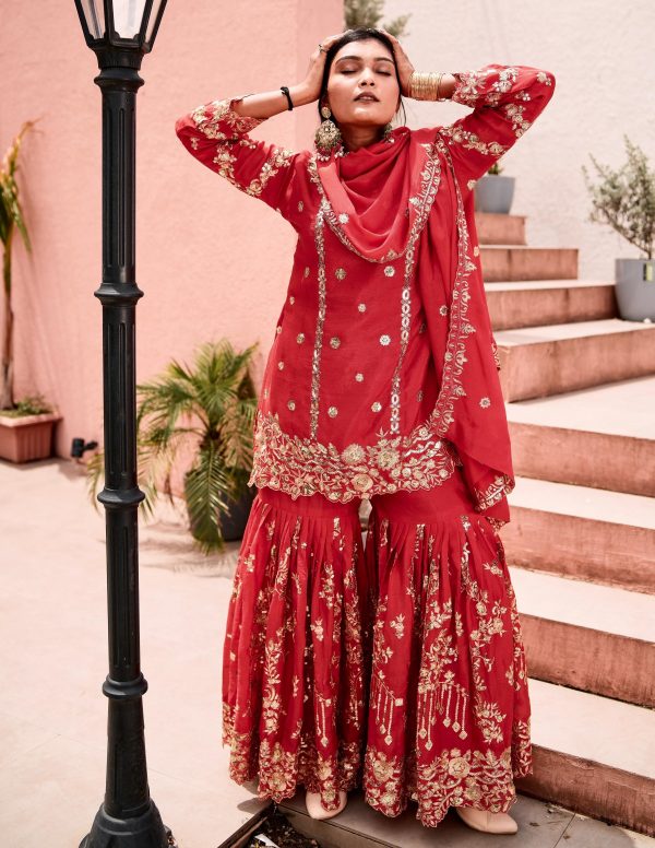 HK 1710 DESIGNER SHARARA SUITS WHOLESALE ONLINE