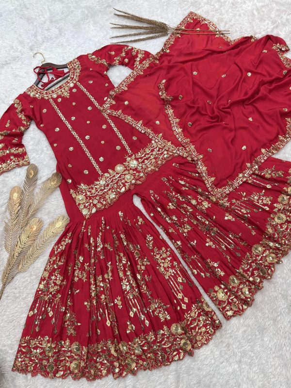 HK 1710 DESIGNER SHARARA SUITS WHOLESALE ONLINE