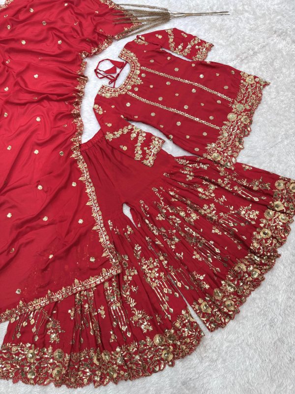 HK 1710 DESIGNER SHARARA SUITS WHOLESALE ONLINE