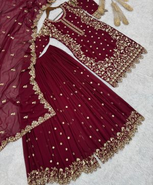 HK 1713 DESIGNER PLAZZO SUITS WHOLESALE