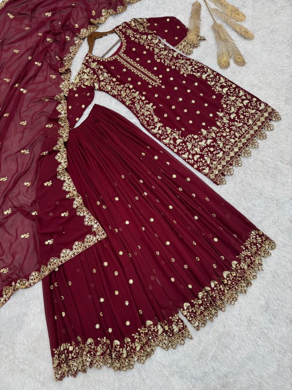 HK 1713 DESIGNER PLAZZO SUITS WHOLESALE