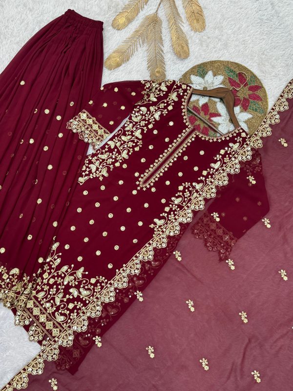 HK 1713 DESIGNER PLAZZO SUITS WHOLESALE