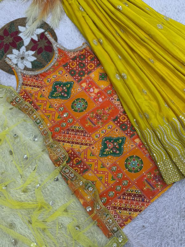 HK 1715 A B DESIGNER PLAZZO SUITS WHOLESALE