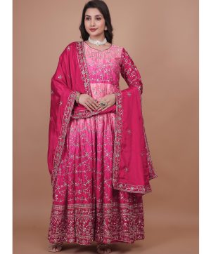 HK 1716 A DESIGNER CHINON SILK GOWN WHOLESALE
