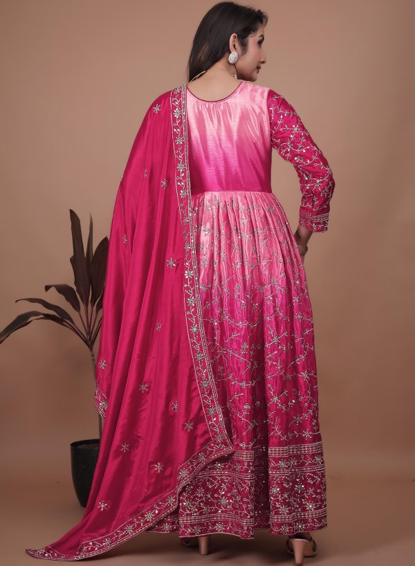 HK 1716 A DESIGNER CHINON SILK GOWN WHOLESALE