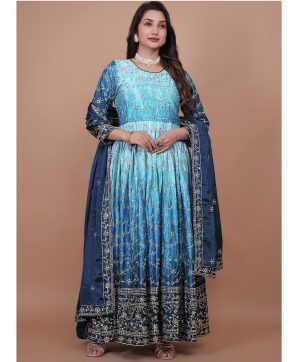 HK 1716 B DESIGNER CHINON SILK GOWN WHOLESALE