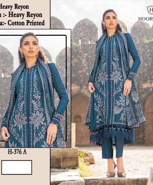 HOOR TEX H 376 A RAYON PAKISTANI SUITS ONLINE