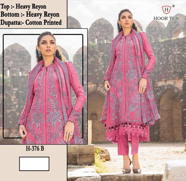HOOR TEX H 376 B RAYON PAKISTANI SUITS ONLINE