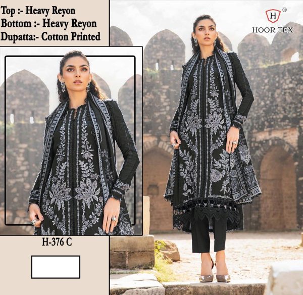 HOOR TEX H 376 C RAYON PAKISTANI SUITS ONLINE