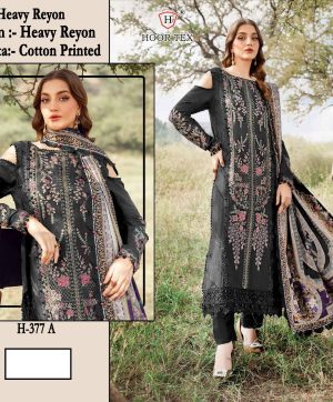 HOOR TEX H 377 A PAKISTANI RAYON SALWAR SUITS