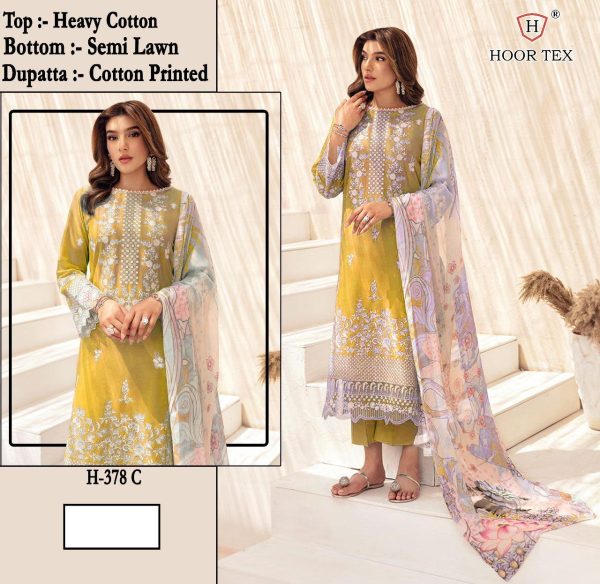 HOOR TEX H 378 C COTTON SALWAR KAMEEZ